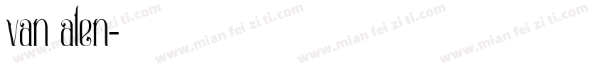 van alen字体转换